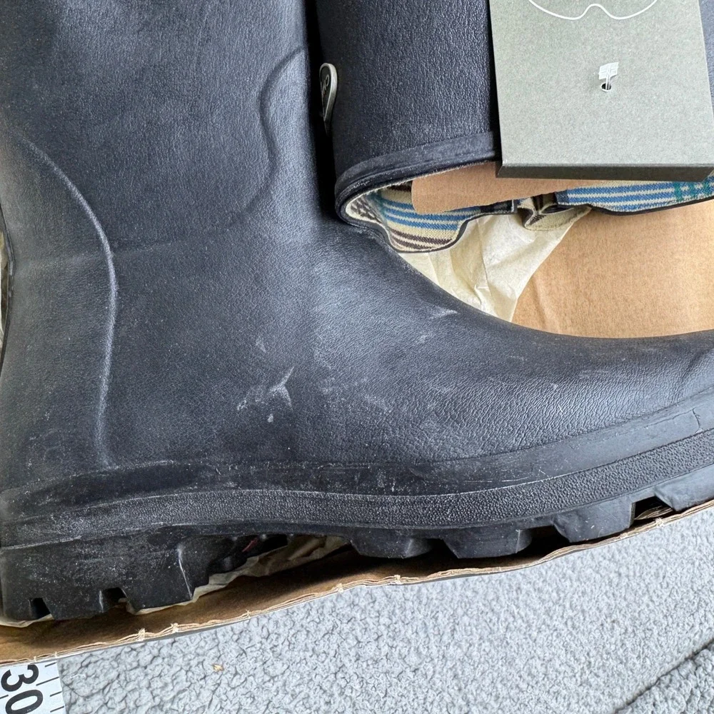 Le Chameau Vierzon M Boots Mens 11.5 Black Rubber Waterproof Rain Wellington